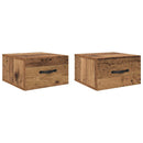 Natskab 2 pcs Gammelt træ 35 x 35 x 20 cm Konstrueret træ