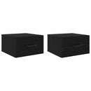 Natskab 2 pcs Sort eg 35 x 35 x 20 cm Konstrueret træ