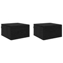 Natskab 2 pcs Sort eg 35 x 35 x 20 cm Konstrueret træ