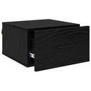Natskab 2 pcs Sort eg 35 x 35 x 20 cm Konstrueret træ