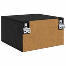Natskab 2 pcs Sort eg 35 x 35 x 20 cm Konstrueret træ