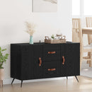 Sideboard med skuffe Sort eg 100 x 36 x 60 cm Konstrueret træ