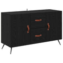 Sideboard med skuffe Sort eg 100 x 36 x 60 cm Konstrueret træ