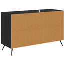 Sideboard med skuffe Sort eg 100 x 36 x 60 cm Konstrueret træ