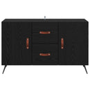 Sideboard med skuffe Sort eg 100 x 36 x 60 cm Konstrueret træ