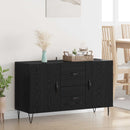Sideboard med skuffe Sort eg 100 x 36 x 60 cm Konstrueret træ