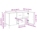 Sideboard Sort eg 100 x 36 x 60 cm Konstrueret træ
