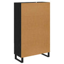 Highboard med skuffe Sort eg 69,5 x 30 x 115 cm Konstrueret træ