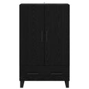 Highboard med skuffe Sort eg 69,5 x 30 x 115 cm Konstrueret træ
