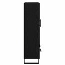 Highboard med skuffe Sort eg 69,5 x 30 x 115 cm Konstrueret træ