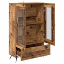 Highboard Gammelt træ 69,5 x 31 x 115 cm Ingeniørtræ og glas