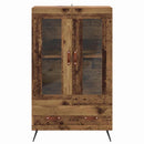 Highboard Gammelt træ 69,5 x 31 x 115 cm Ingeniørtræ og glas