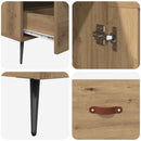 Highboard Artisan Egetræ 69,5 x 31 x 115 cm Ingeniørtræ og glas
