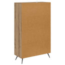 Highboard Artisan Egetræ 69,5 x 31 x 115 cm Ingeniørtræ og glas