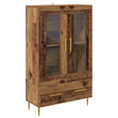 Highboard Gammelt træ 69,5 x 31 x 115 cm Ingeniørtræ og glas