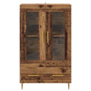 Highboard Gammelt træ 69,5 x 31 x 115 cm Ingeniørtræ og glas