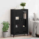 Highboard med skuffe Sort eg 69,5 x 31 x 115 cm Konstrueret træ