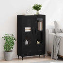 Highboard med skuffe Sort eg 69,5 x 31 x 115 cm Konstrueret træ