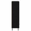 Highboard med skuffe Sort eg 69,5 x 31 x 115 cm Konstrueret træ