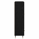 Highboard med skuffe Sort eg 69,5 x 31 x 115 cm Konstrueret træ