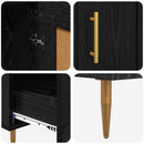 Highboard med skuffe Sort eg 69,5 x 31 x 115 cm Konstrueret træ