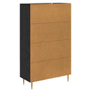 Highboard med skuffe Sort eg 69,5 x 31 x 115 cm Konstrueret træ