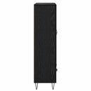 Highboard med skuffe Sort eg 69,5 x 31 x 115 cm Konstrueret træ