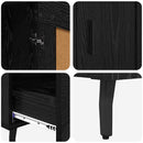 Highboard med skuffe Sort eg 69,5 x 31 x 115 cm Konstrueret træ