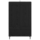 Highboard med skuffe Sort eg 69,5 x 31 x 115 cm Konstrueret træ