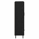 Highboard med skuffe Sort eg 69,5 x 31 x 115 cm Konstrueret træ