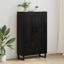 Highboard med skuffe Sort eg 69,5 x 31 x 115 cm Konstrueret træ