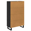 Highboard med skuffe Sort eg 69,5 x 31 x 115 cm Konstrueret træ