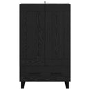 Highboard med skuffe Sort eg 69,5 x 31 x 115 cm Konstrueret træ