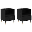 Natskab 2 pcs Sort eg 40 x 35 x 50 cm Konstrueret træ