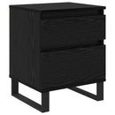 Natskab 2 pcs Sort eg 40 x 35 x 50 cm Konstrueret træ