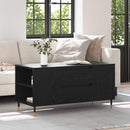 Sofabord med skuffe Sort eg 102 x 44,5 x 50 cm Konstrueret træ