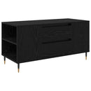 Sofabord med skuffe Sort eg 102 x 44,5 x 50 cm Konstrueret træ