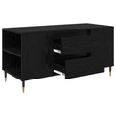 Sofabord med skuffe Sort eg 102 x 44,5 x 50 cm Konstrueret træ