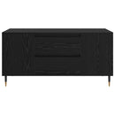 Sofabord med skuffe Sort eg 102 x 44,5 x 50 cm Konstrueret træ