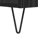 Sofabord med skuffe Sort eg 102 x 44,5 x 50 cm Konstrueret træ