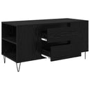 Sofabord med skuffe Sort eg 102 x 44,5 x 50 cm Konstrueret træ