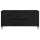 Sofabord med skuffe Sort eg 102 x 44,5 x 50 cm Konstrueret træ