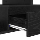 Sofabord med skuffe Sort eg 90 x 49 x 45 cm Konstrueret træ