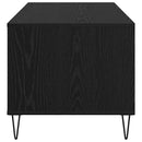 Sofabord med skuffe Sort eg 90 x 49 x 45 cm Konstrueret træ