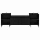 TV-skab Sort eg 160 x 35 x 55 cm Konstrueret træ