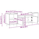 TV-skab Sort eg 160 x 35 x 55 cm Konstrueret træ