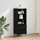 Highboard med skuffe Sort eg 40 x 36 x 110 cm Konstrueret træ