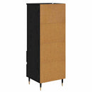 Highboard med skuffe Sort eg 40 x 36 x 110 cm Konstrueret træ