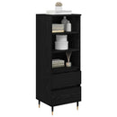 Highboard med skuffe Sort eg 40 x 36 x 110 cm Konstrueret træ