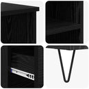 Highboard med skuffe Sort eg 40 x 36 x 110 cm Konstrueret træ